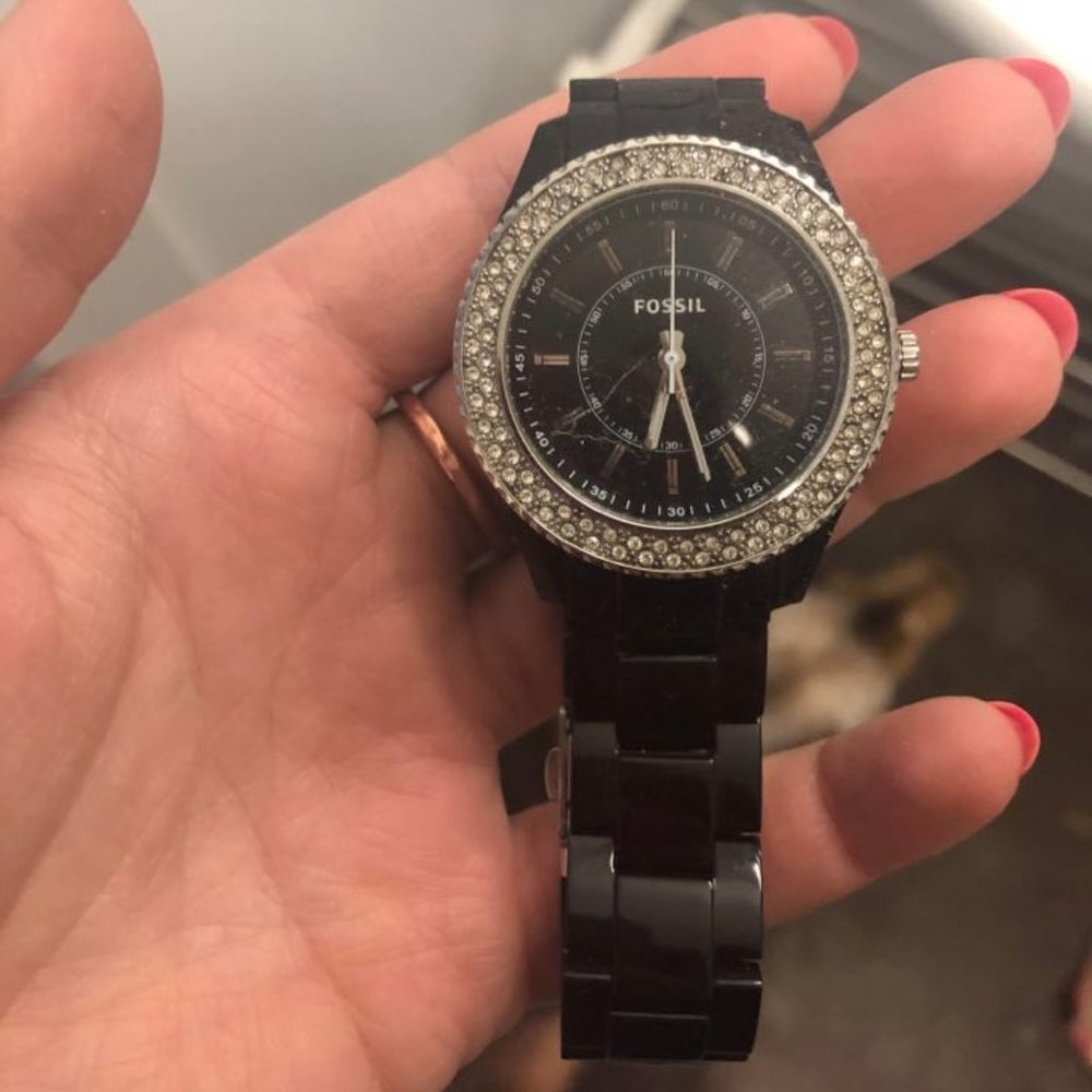 Black Fossil Watch